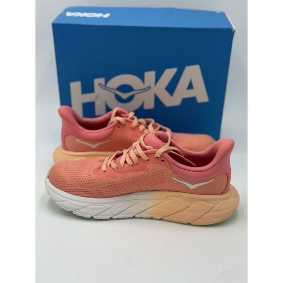 HOKA Women's Arahi 7 Running Shoes Papaya Coral New *READ* Size 7 $145 retail - Picture 5 of 11